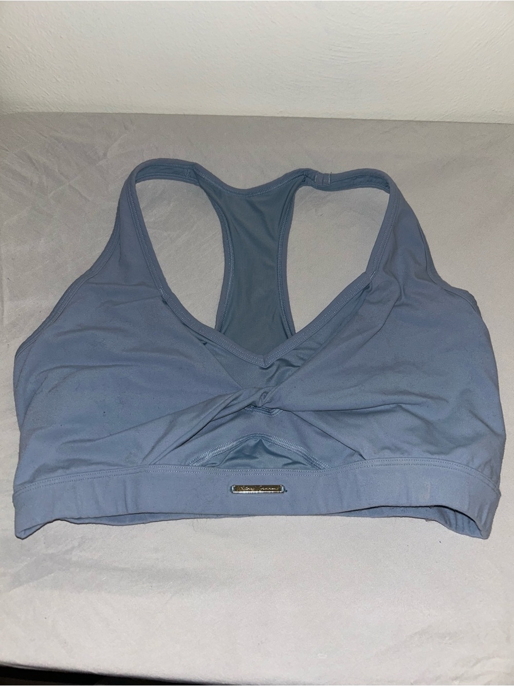 Gymshark x Whitney Simmons Blue Twist Front Sports Bra Size M